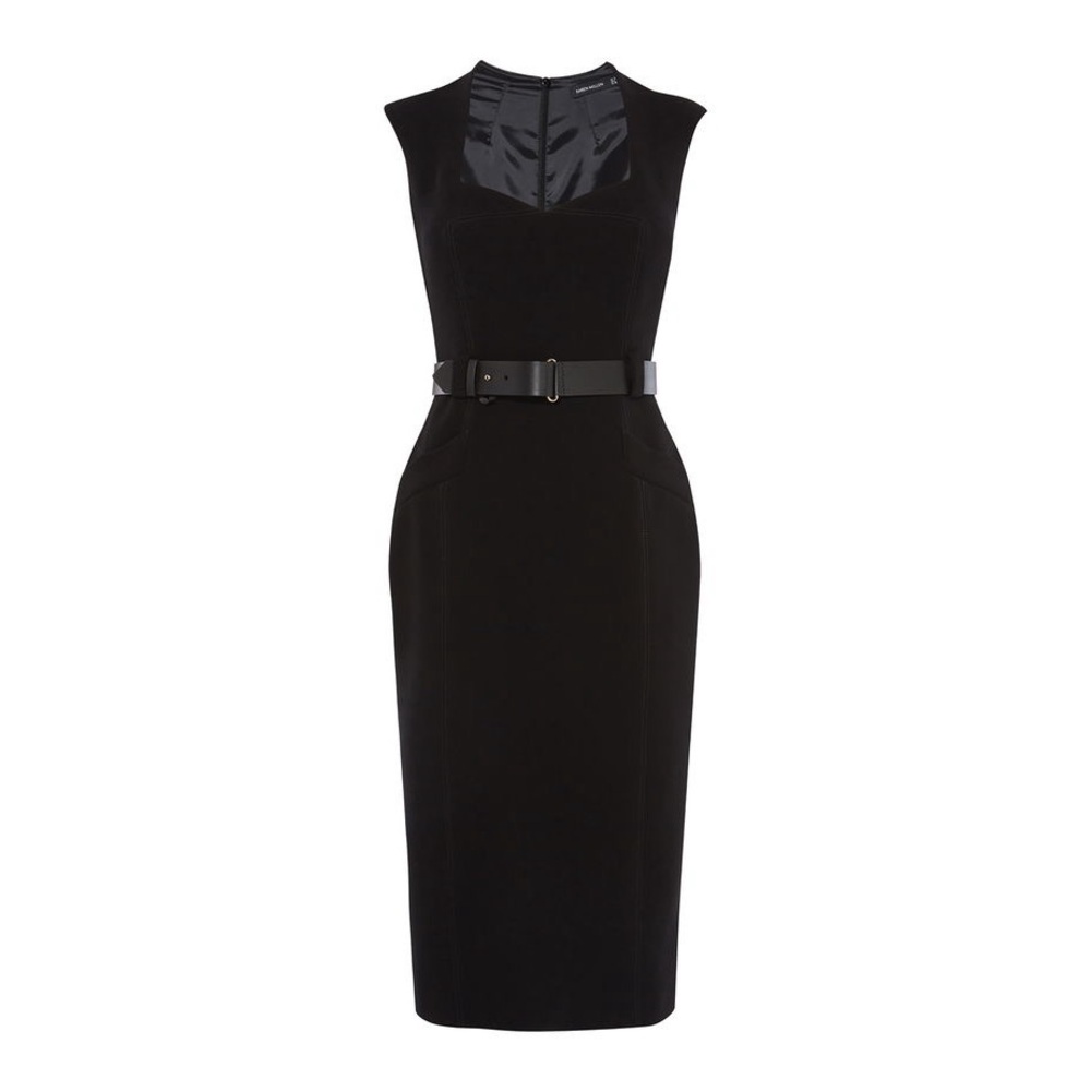 Karen Millen Forever Sleeveless Belted Midi Dress - Picture 4 of 7